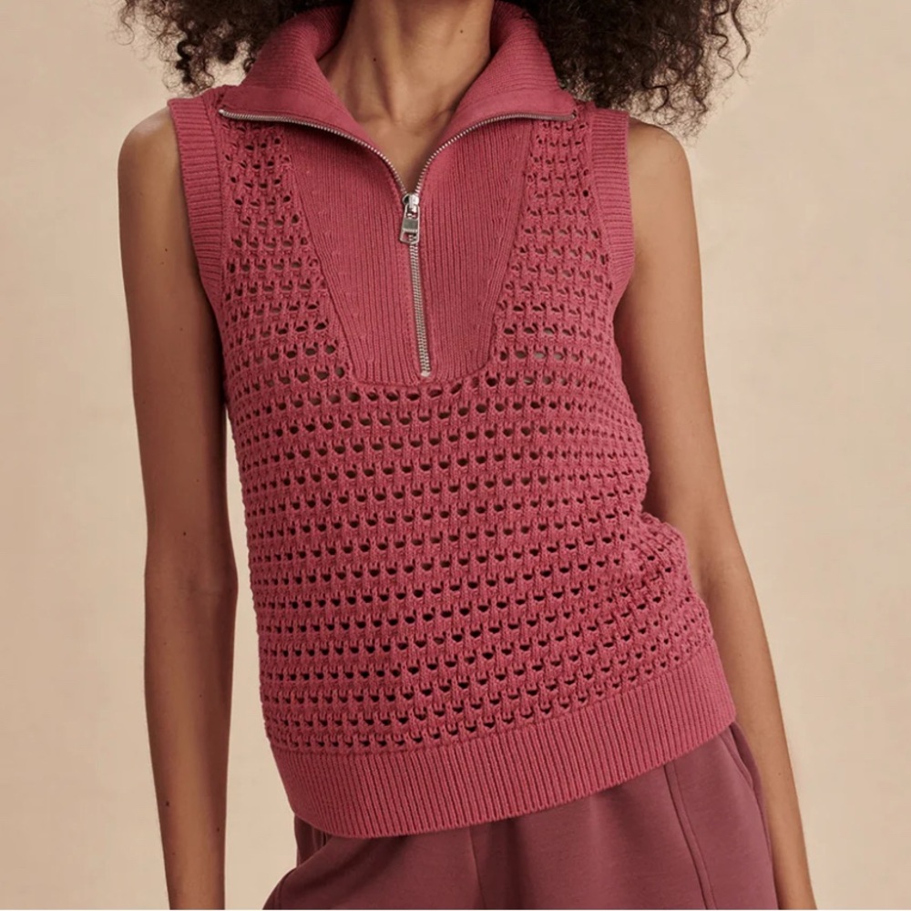 Varley Rose Knit Tank with Zipper